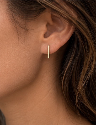 Minimal T-Bar Stud worn on model